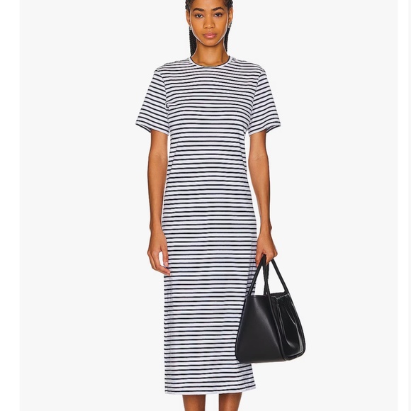 Theory Stripe Dress Navy/White - Picture 1 of 3